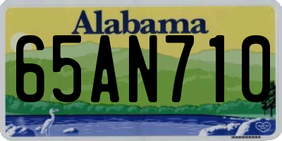 AL license plate 65AN710