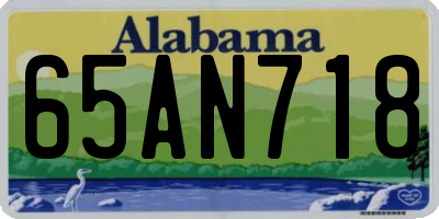 AL license plate 65AN718