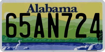 AL license plate 65AN724