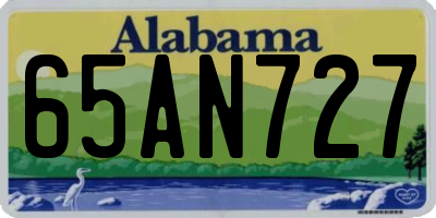 AL license plate 65AN727