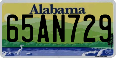 AL license plate 65AN729