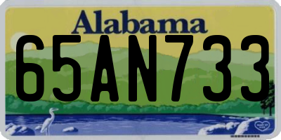 AL license plate 65AN733