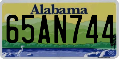 AL license plate 65AN744