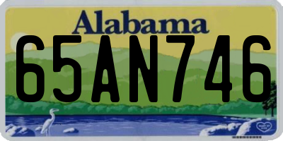 AL license plate 65AN746
