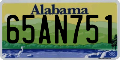 AL license plate 65AN751