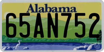 AL license plate 65AN752