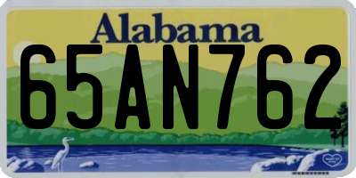 AL license plate 65AN762