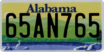 AL license plate 65AN765