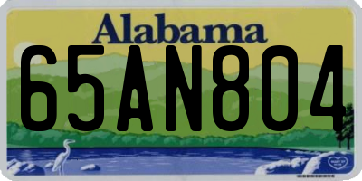 AL license plate 65AN804