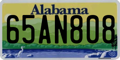 AL license plate 65AN808