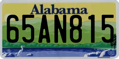 AL license plate 65AN815