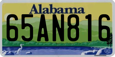 AL license plate 65AN816