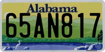 AL license plate 65AN817