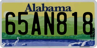 AL license plate 65AN818