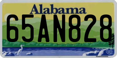 AL license plate 65AN828