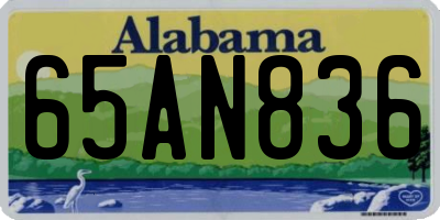 AL license plate 65AN836