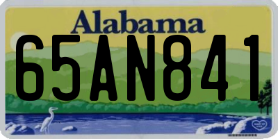 AL license plate 65AN841