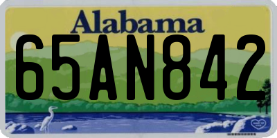 AL license plate 65AN842