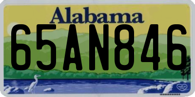 AL license plate 65AN846