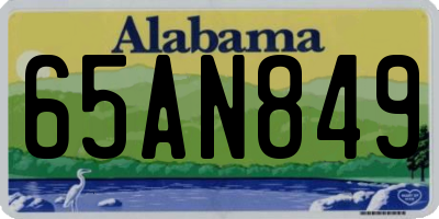 AL license plate 65AN849