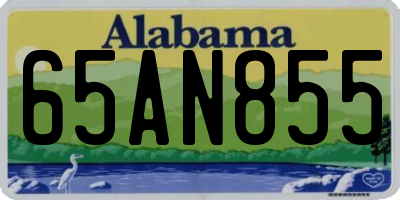 AL license plate 65AN855