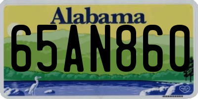 AL license plate 65AN860