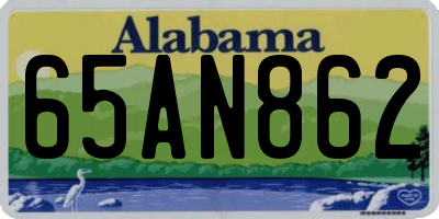 AL license plate 65AN862
