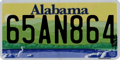 AL license plate 65AN864