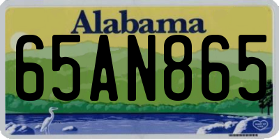 AL license plate 65AN865