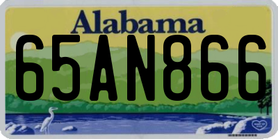 AL license plate 65AN866