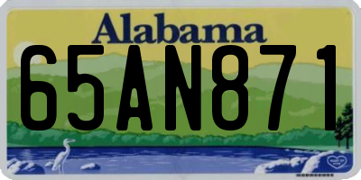 AL license plate 65AN871