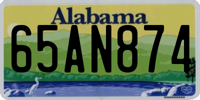 AL license plate 65AN874