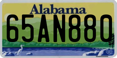 AL license plate 65AN880