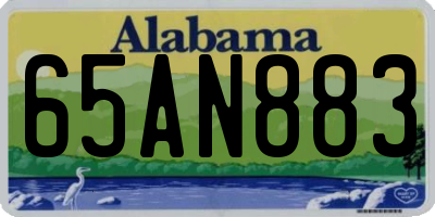 AL license plate 65AN883