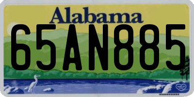 AL license plate 65AN885
