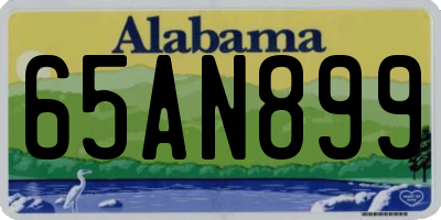 AL license plate 65AN899