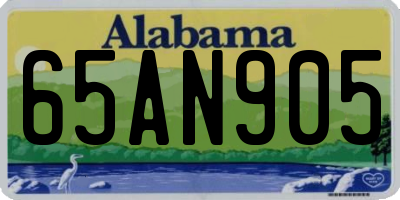 AL license plate 65AN905
