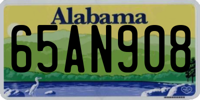 AL license plate 65AN908