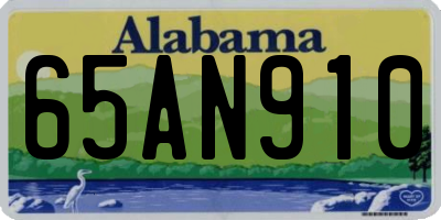 AL license plate 65AN910