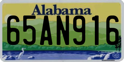 AL license plate 65AN916