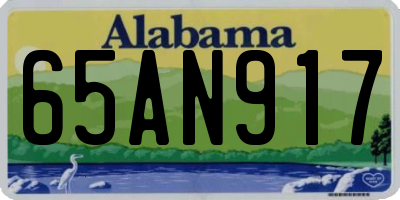 AL license plate 65AN917