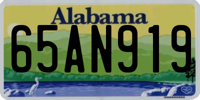 AL license plate 65AN919