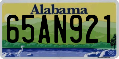 AL license plate 65AN921
