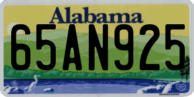 AL license plate 65AN925