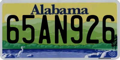 AL license plate 65AN926