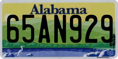 AL license plate 65AN929