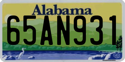AL license plate 65AN931