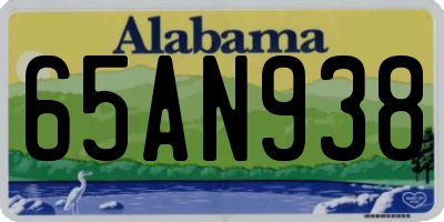 AL license plate 65AN938