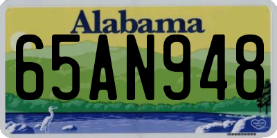 AL license plate 65AN948