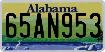 AL license plate 65AN953